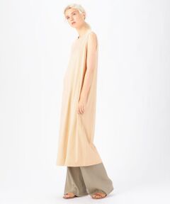 TOMORROWLAND / トゥモローランド ミニ丈・ひざ丈ワンピース | ファインコットン ノースリーブワンピース