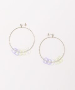 JANE D'ARENSBOURG ミニクリアフープコンビピアス