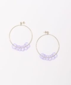 JANE D'ARENSBOURG ミニクリアフープコンビピアス