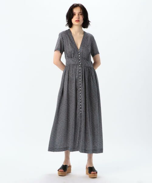 セール レーヨンプリント Vネックカンパーニュワンピース ロング マキシ丈ワンピース Tomorrowland トゥモローランド ファッション通販 タカシマヤファッションスクエア