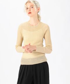 TOMORROWLAND / トゥモローランド ニット・セーター | シースルーウール クルーネックプルオーバー