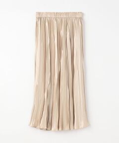 TOMORROWLAND / トゥモローランド ミニ・ひざ丈スカート | グロッシーサテンプリーツ ミディスカート