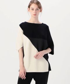 TOMORROWLAND / トゥモローランド ニット・セーター | ウールポリエステル ハーフスリーブプルオーバー