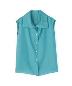 1874年から続くイタリアのリネンメーカーSOLBIATI社の生地を使用したシャツ。<br>特殊な洗い加工が施されたソフトさが魅力で、使い込むほどに風合いが出てくるのもポイントです。<br>〈CABaN〉今季のテーマ『COSTARICAN』を意識した落ちついたトーンの4色展開。<br>やや腕にかかるフレンチスリーブやサイドに配した深めのスリットがほど良い女性らしさをプラスしてくれます。<br>釦を全て留めると首元にドレープが生まれるハイネックシャツは、前後どちらでも着用可能かつ釦を外してセーラーカラーのように着るのもおすすめ。<br><br>2020SS商品<br><br><b>店舗にお問い合わせの際は、下記の商品番号をお申し付けください。<br>商品番号:39-01-01-01007</b>