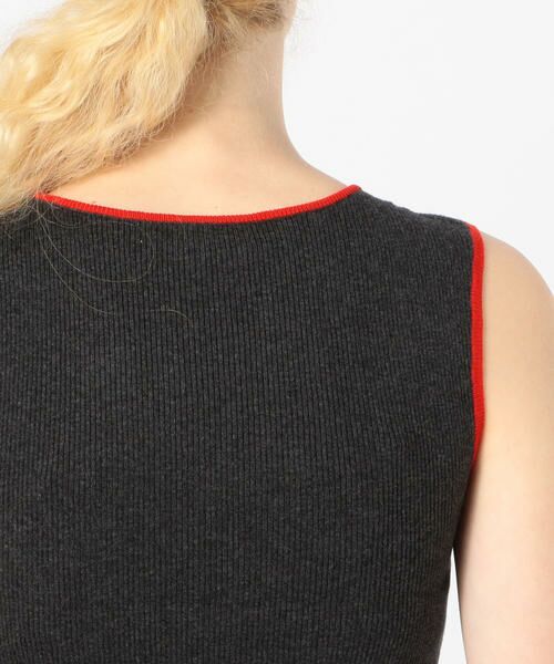 コットンカシミヤ バイカラーリブノースリーブプルオーバー ニット セーター Tomorrowland トゥモローランド ファッション通販 タカシマヤファッションスクエア