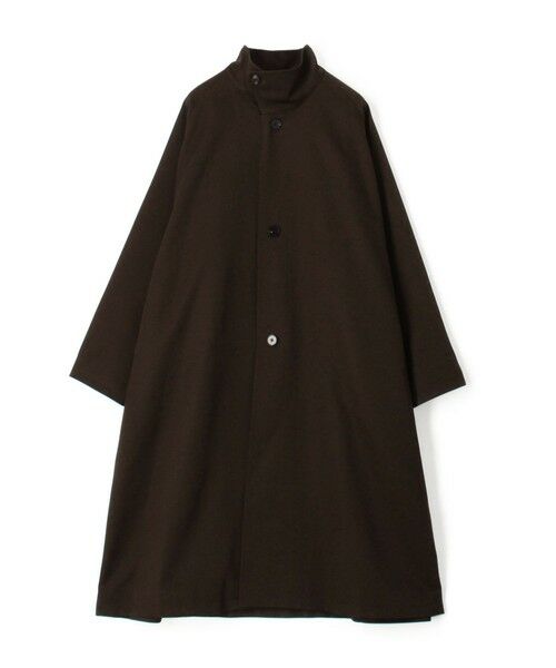 TOMORROWLAND/トゥモローランド ウールギャバジン スタンドカラーコート 49 ダークブラウン M TOMORROWLAND/トゥモローランド ウールギャバジン スタンドカラーコート 49 ダークブラウン M