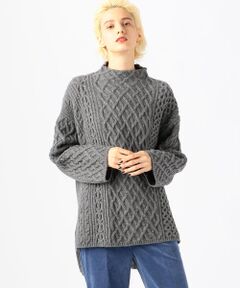 TOMORROWLAND / トゥモローランド ニット・セーター | エアヤーンケーブル ビルドネックプルオーバー