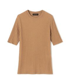 TOMORROWLAND / トゥモローランド ニット・セーター | カシミヤシルクリブ ハーフスリーブプルオーバー