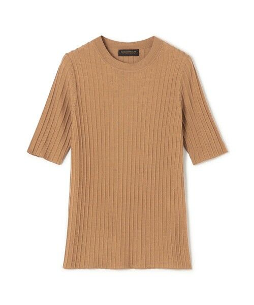 TOMORROWLAND / トゥモローランド ニット・セーター | カシミヤシルクリブ ハーフスリーブプルオーバー(43 ベージュ)