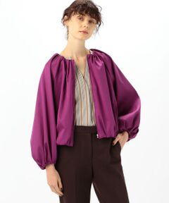 TOMORROWLAND / トゥモローランド ブルゾン | シャンブレータフタ ジップアップブルゾン