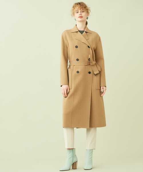 セール セミウーステッドウール ニットトレンチコート トレンチコート Tomorrowland トゥモローランド ファッション通販 タカシマヤファッションスクエア