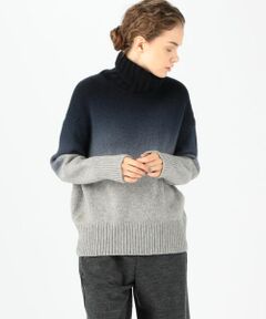 TOMORROWLAND / トゥモローランド ニット・セーター | ファインウールハンギングダイ ハイネックプルオーバー