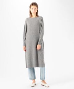 TOMORROWLAND / トゥモローランド ミニ丈・ひざ丈ワンピース | ライトウール クルーネックワンピース
