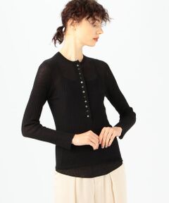 TOMORROWLAND / トゥモローランド ニット・セーター | シアーリブ ヘンリーネックプルオーバー