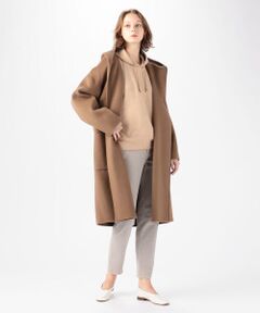 TOMORROWLAND / トゥモローランド その他アウター | ウールダブルフェイス オープンカラーフーデッドコート