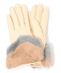 Gala Gloves Vカットラビットファーグローブ