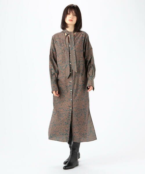 セール キュプラコットンプリント 2 Wayボウタイワンピース ミニ丈 ひざ丈ワンピース Tomorrowland トゥモローランド ファッション通販 タカシマヤファッションスクエア