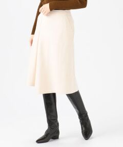 TOMORROWLAND / トゥモローランド ミニ・ひざ丈スカート | ウールスムースジャージー アシンメトリーラップスカート