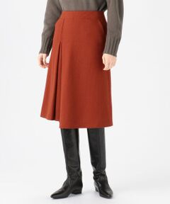 TOMORROWLAND / トゥモローランド ミニ・ひざ丈スカート | ウールスムースジャージー アシンメトリーラップスカート