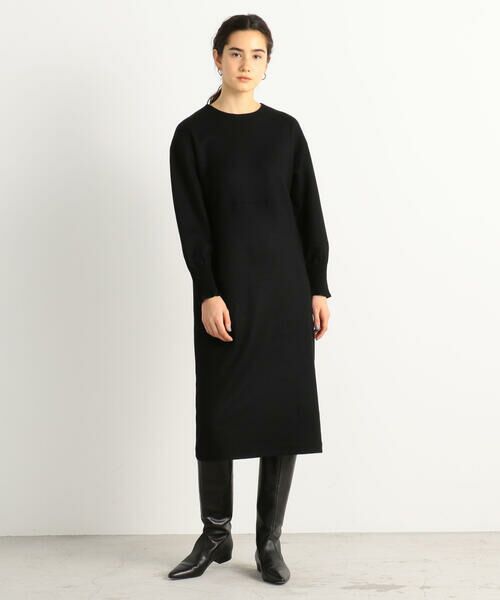 セール ウールインターロック クルーネックワンピース ミニ丈 ひざ丈ワンピース Tomorrowland トゥモローランド ファッション通販 タカシマヤファッションスクエア