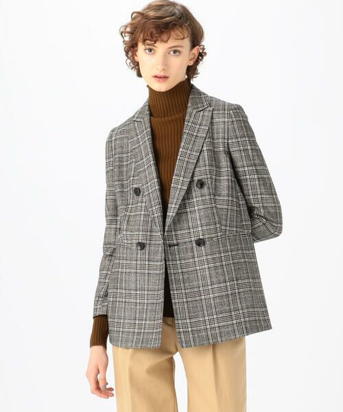 シャークグレナカートチェック ダブルブレストジャケット テーラードジャケット Tomorrowland トゥモローランド ファッション通販 タカシマヤファッションスクエア