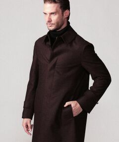 ウールカシミヤフランネル ステンカラーコート ERMENEGILDO ZEGNA NANOSPHERE