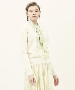 TOMORROWLAND / トゥモローランド ニット・セーター | マテリアルコンビ スカーフ付きプルオーバー