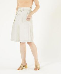 TOMORROWLAND / トゥモローランド ショート・ハーフ・半端丈パンツ | コットンリネンデニム ハーフパンツ