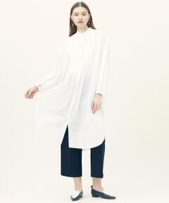 TOMORROWLAND / トゥモローランド シャツ・ブラウス | ホワイトコンビネーション フロントタックチュニックシャツ