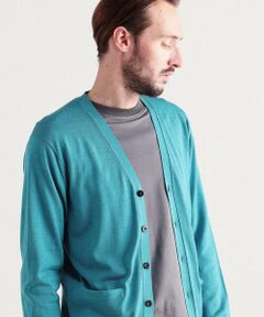 TOMORROWLAND / トゥモローランド カーディガン・ボレロ | シルクコットンニット Vネックカーディガン SESIA NAVY ON