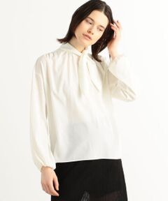 シルキークロス ボウタイブラウス