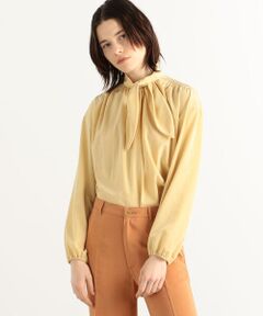 シルキークロス ボウタイブラウス