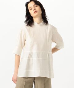 TOMORROWLAND / トゥモローランド シャツ・ブラウス | スーパーライトモールスキン ピンタックブラウス