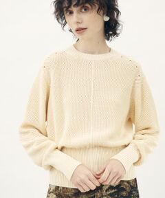 TOMORROWLAND / トゥモローランド ニット・セーター | ハニカムコットン クルーネックプルオーバー