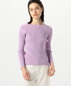 TOMORROWLAND / トゥモローランド ニット・セーター | マットレーヨンリブ ボートネックプルオーバー