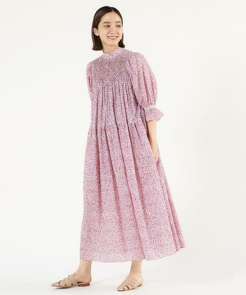 コットンジョーゼット スモッキングワンピース ミニ丈 ひざ丈ワンピース Tomorrowland トゥモローランド ファッション通販 タカシマヤファッションスクエア