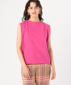 TOMORROWLAND / トゥモローランド Tシャツ | コットンジャージー ショルダータックノースリーブプルオーバー