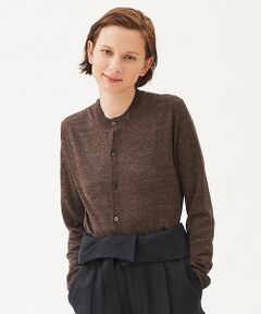 TOMORROWLAND / トゥモローランド カーディガン・ボレロ | プレーンリネン クルーネックカーディガン