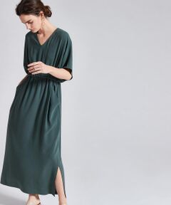 TOMORROWLAND / トゥモローランド ロング・マキシ丈ワンピース | ジャージーライクジョーゼット Vネックワンピース