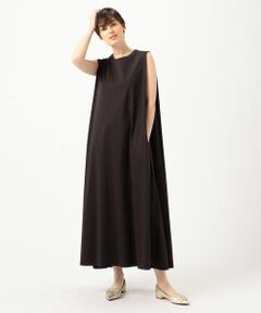 TOMORROWLAND / トゥモローランド ロング・マキシ丈ワンピース | コンパクトコットンスムースジャージー ノースリーブロングワンピース
