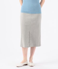 TOMORROWLAND / トゥモローランド ミニ・ひざ丈スカート | コットンリネンストレッチ Iラインミディスカート