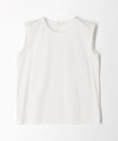 TOMORROWLAND / トゥモローランド カットソー | コットンポリエステルプレーティング ノースリーブプルオーバー