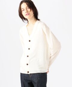 TOMORROWLAND / トゥモローランド カーディガン・ボレロ | プレーンリネン Vネックカーディガン