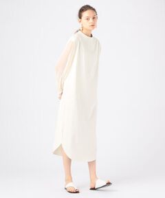 TOMORROWLAND / トゥモローランド ロング・マキシ丈ワンピース | シアーコンビ クルーネックワンピース