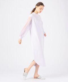 TOMORROWLAND / トゥモローランド ロング・マキシ丈ワンピース | シアーコンビ クルーネックワンピース