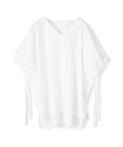 TOMORROWLAND / トゥモローランド シャツ・ブラウス | コットントロピカル リボンカフスVネックブラウス