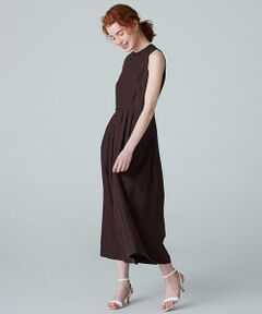 TOMORROWLAND / トゥモローランド ロング・マキシ丈ワンピース | スムースリネン アメリカンスリーブワンピース
