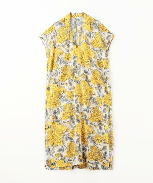 セール Ganni コットン フラワープリントカフタンワンピース ロング マキシ丈ワンピース Tomorrowland トゥモローランド ファッション通販 タカシマヤファッションスクエア