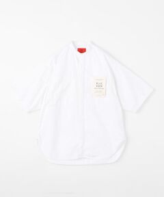 TOMORROWLAND / トゥモローランド シャツ・ブラウス | ブロークンツイル バンドカラーショートスリーブシャツ