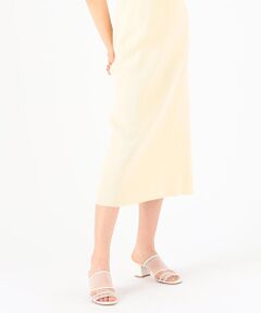 TOMORROWLAND / トゥモローランド ロング・マキシ丈スカート | コットンストレッチリブ Iラインミディスカート